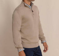 Southern Tide - Whitehaven Heather Quarter Zip Sweater