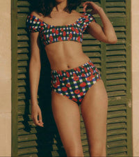 Hutch - Marin Smocked High Waist Bikini Bottom