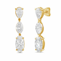 Diana M Jewels - Women's Pear Lab-Grown Diamond Stud Earrings (13.00 Ct TCW) - Signature