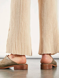 Free People - Women's Leather Harlow Split Seam Mule Shoe