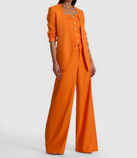 Alice + Olivia - Corbin Collarless Angled Blazer