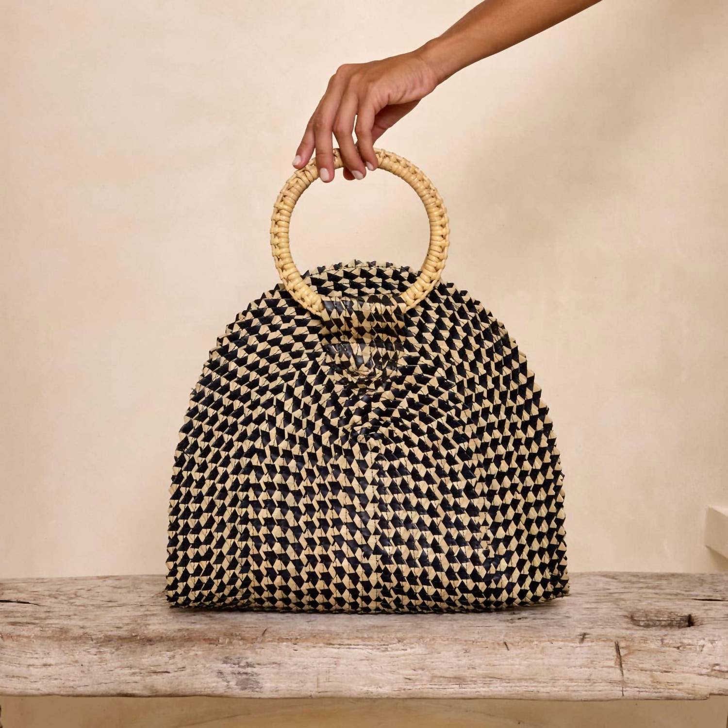 The Winding Road - Women's Palm Leaf Handbag