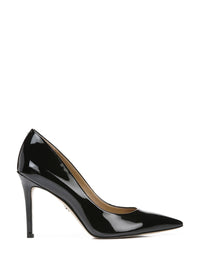 Sam Edelman Women's Hazel Pointed Toe Pump in black patent - women's heels - detail view