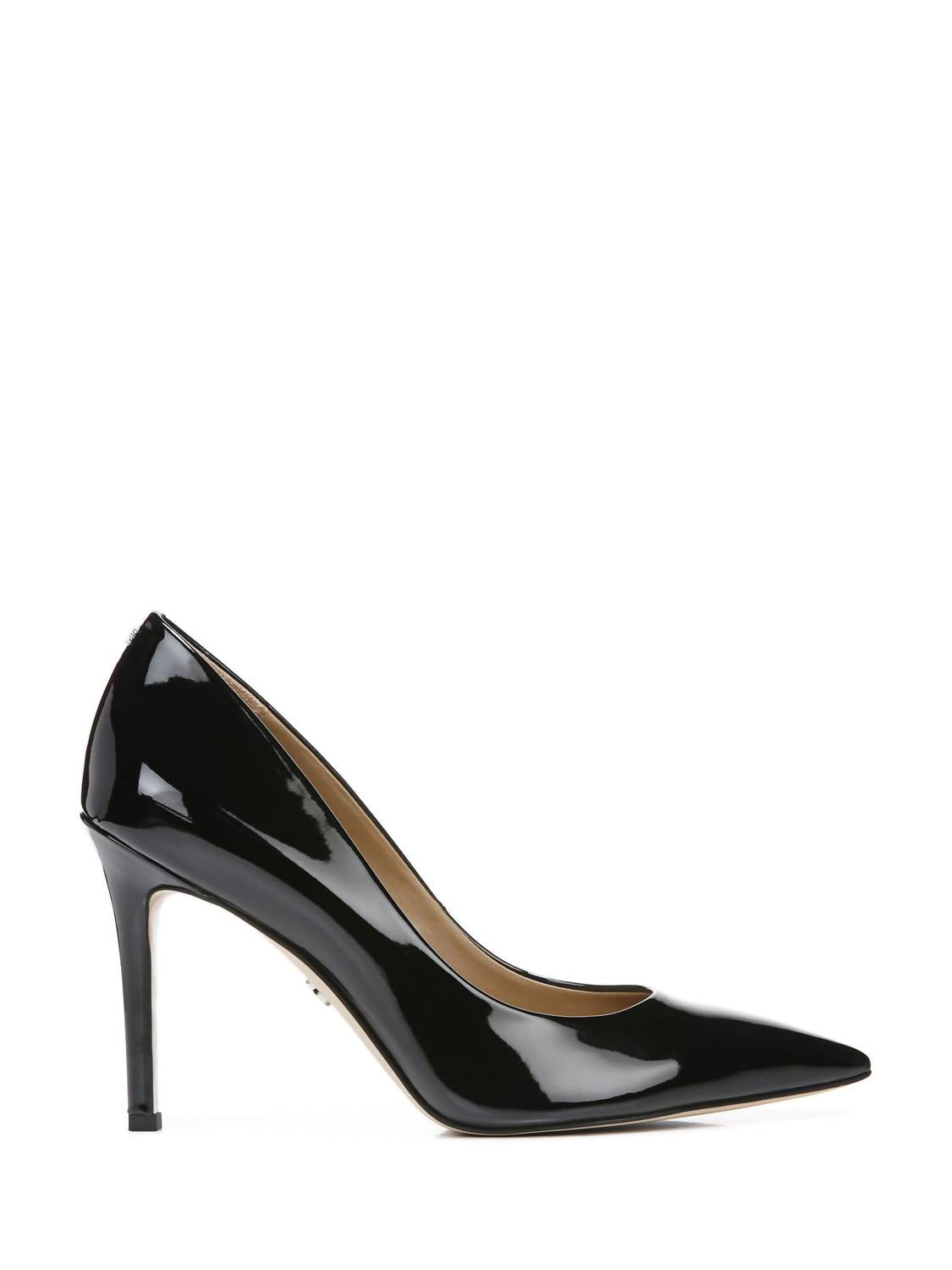 Sam Edelman Women's Hazel Pointed Toe Pump in black patent - women's heels - detail view