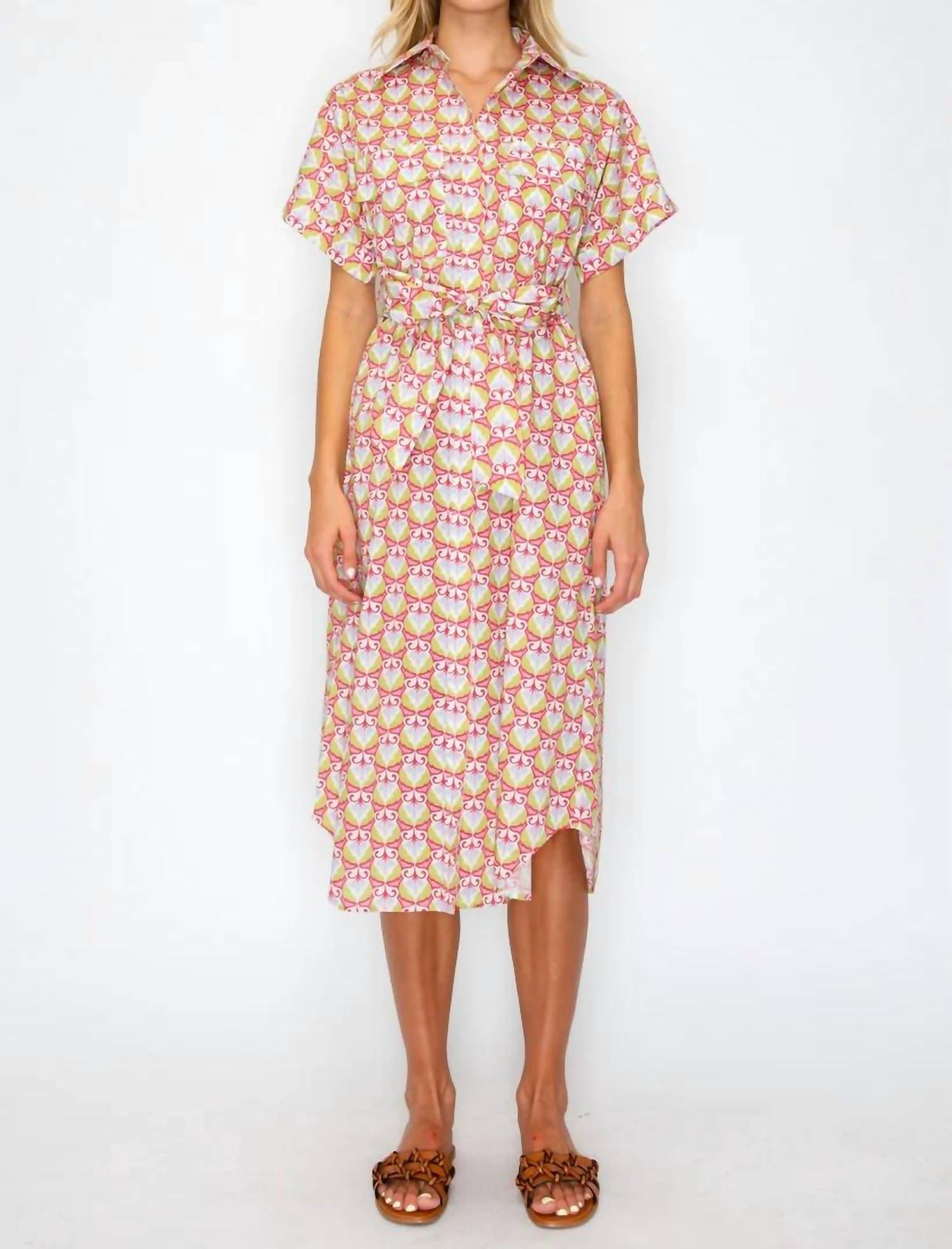 Meet Me In Santorini - Shirt Midi Dress
