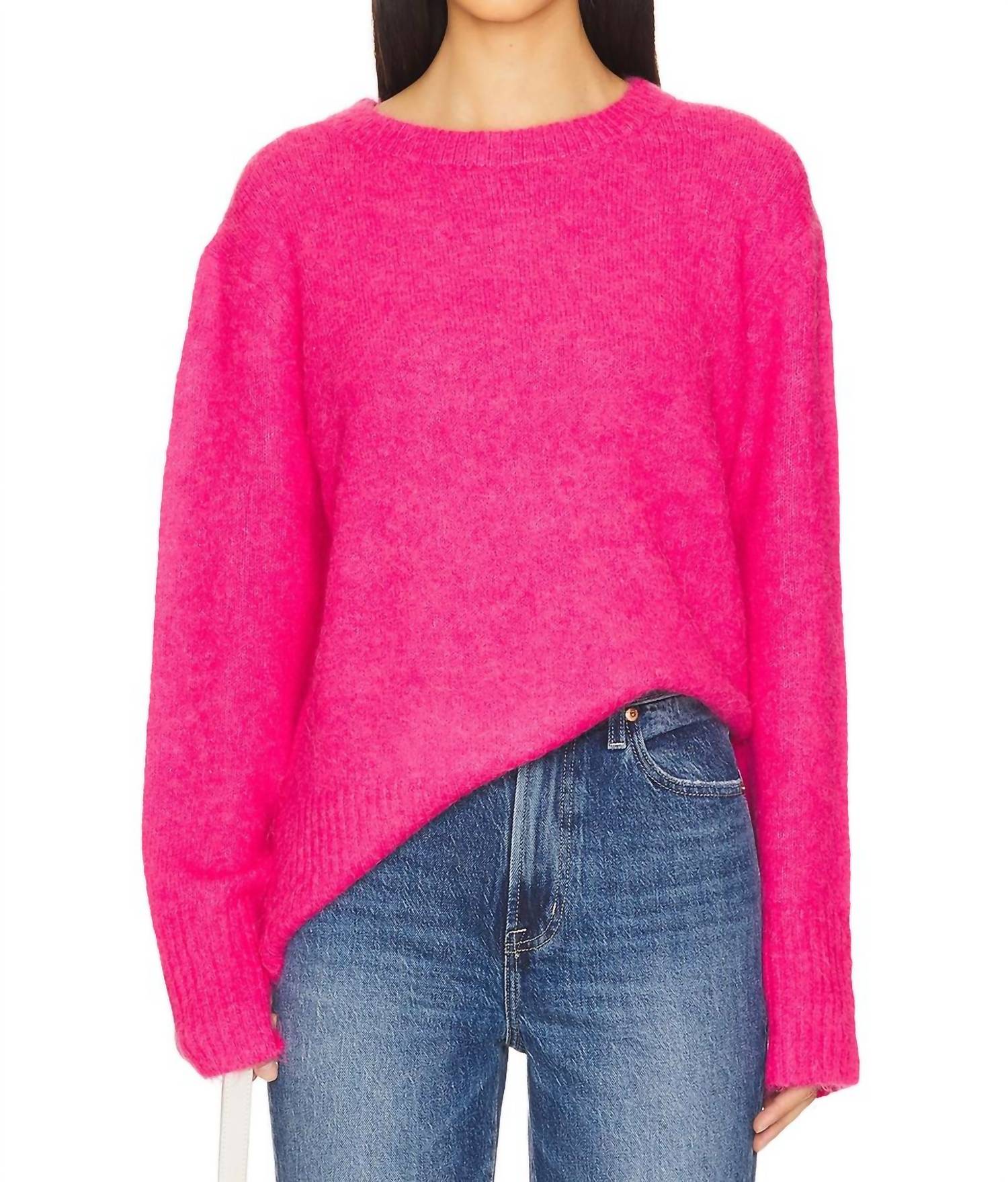 PISTOLA Ivy Crewneck Sweater in hot pink - women's sweater