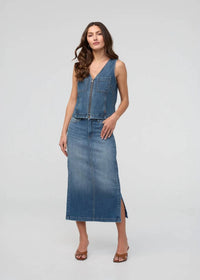 Du/Er - Performance Denim Zip Front Vest