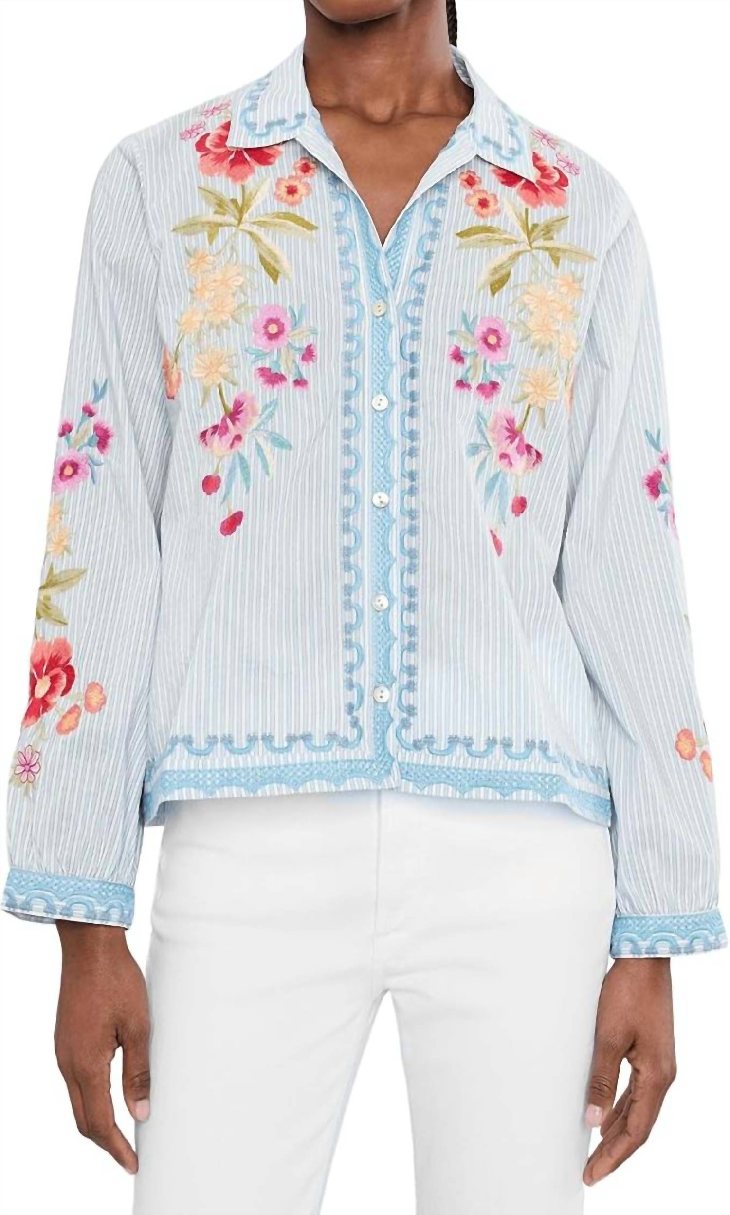 Johnny Was - Angela Open Neck Shirt