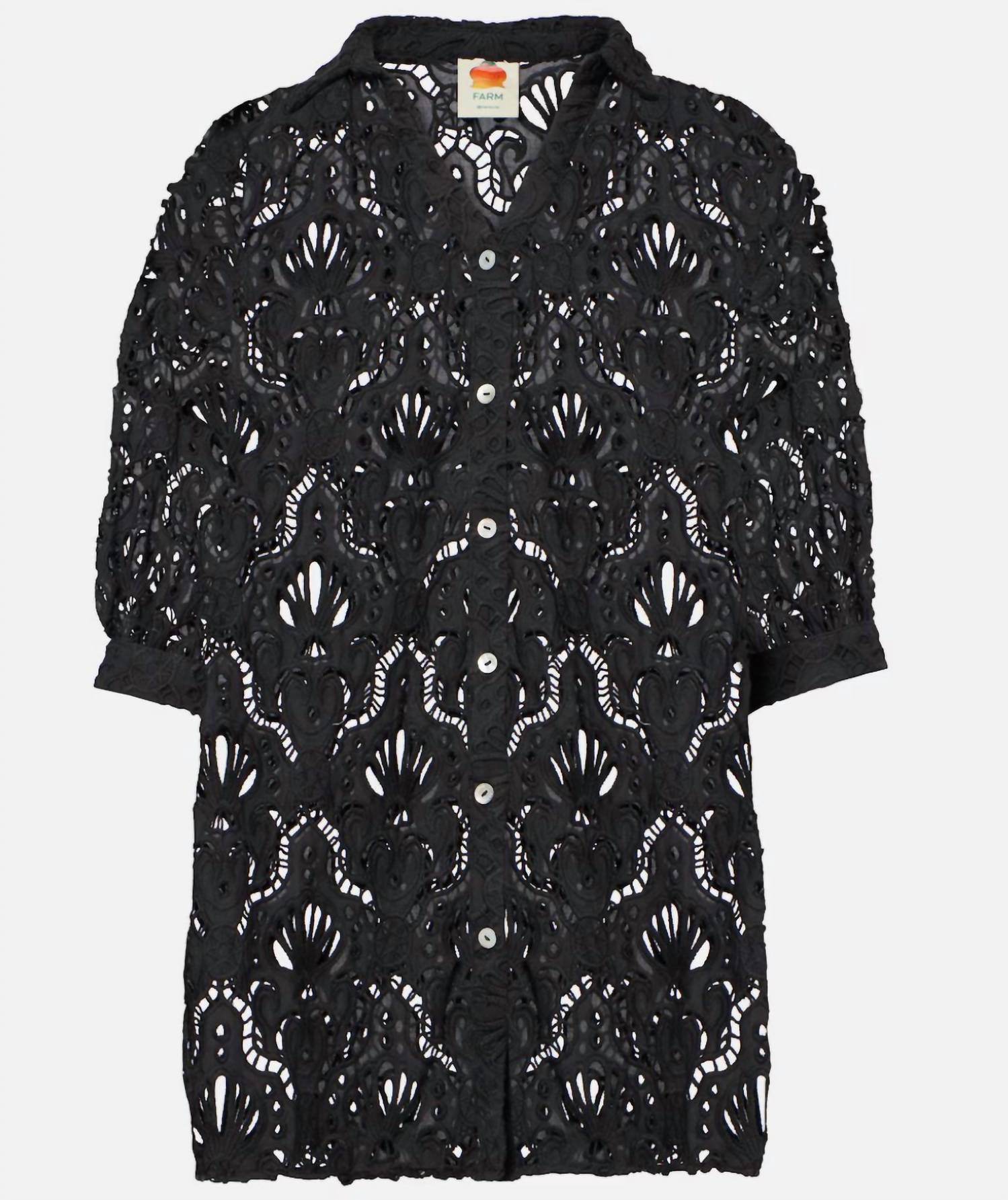 Farm Rio - Seashell Eyelet Shirt