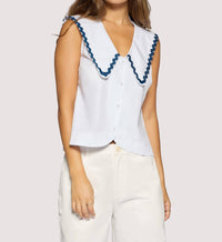 Lost + Wander - Luciana Shallow Tailed Collar Top