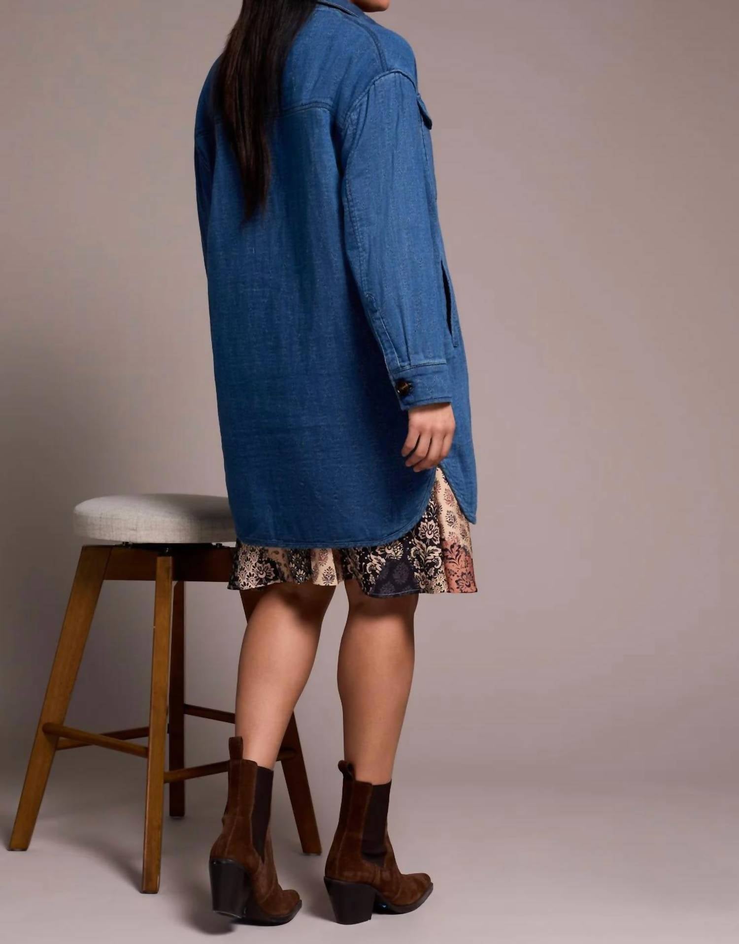 Tribal - Quilted Cotton Button Front Shacket