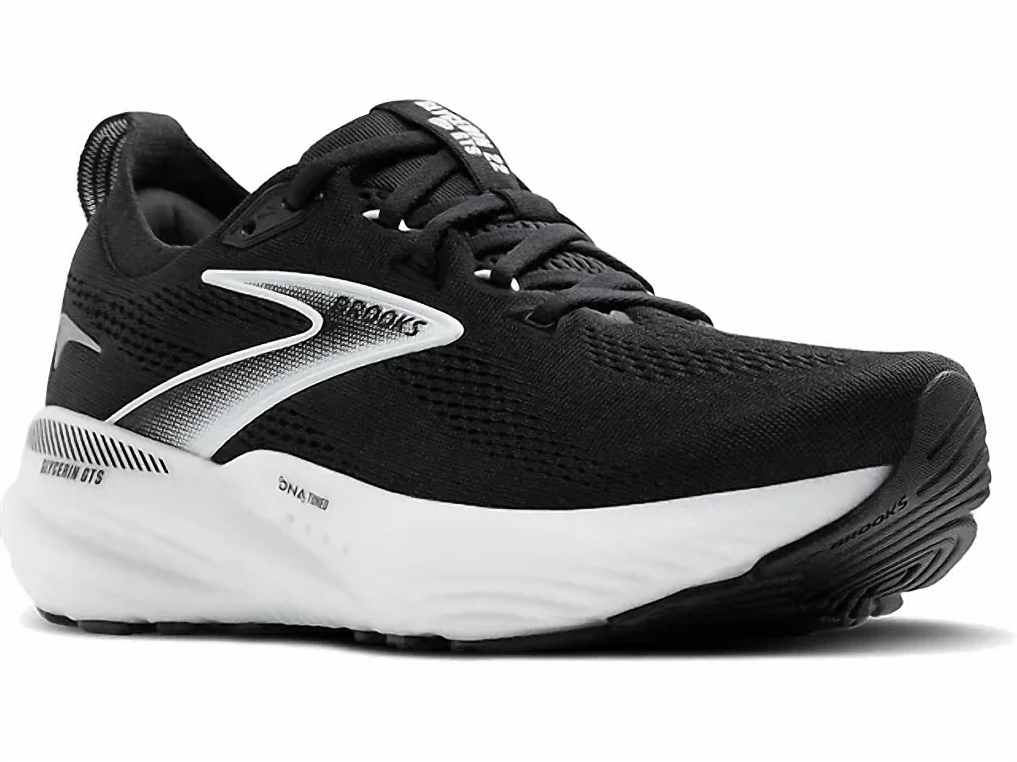 BROOKS Men's Glycerin Gts 22 Running Shoes in black grey white 5 - men's shoe - alternate view