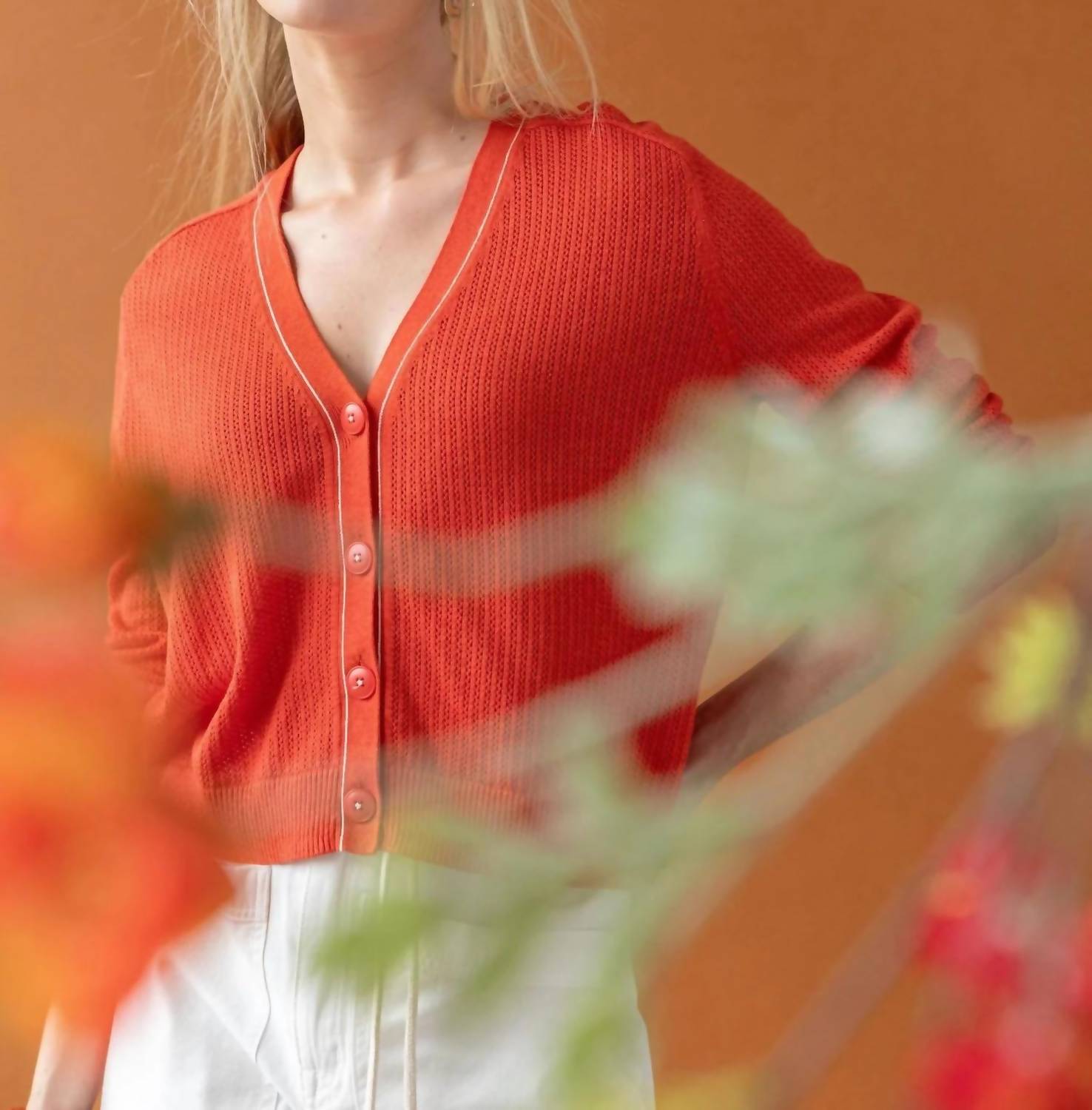 Lilla P - Saddle Sleeve V-neck Cardigan