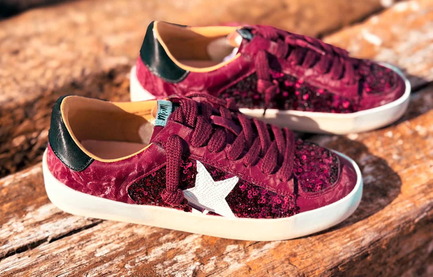 Miim - Women's Merlot Sequin Sneaker