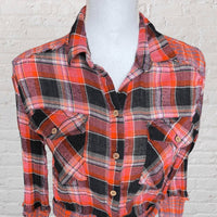Free People First Bloom Plaid Shirt in red - women's shirt - view 7