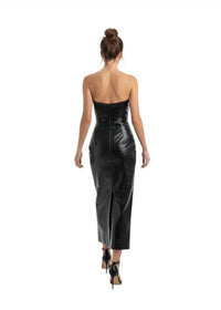 Toccin - Vivian Crocodile Strapless Midi Dress