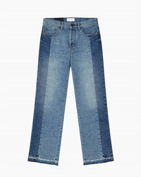 Askk Ny - Two Tone Low Rise Straight Denim Pants