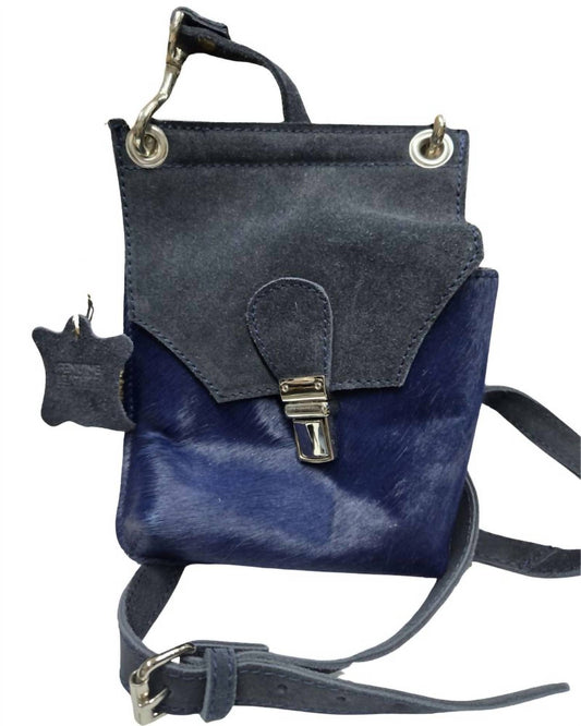 K&K Interiors - Women's Leather Hair On Cell Phone Crossbody Bag