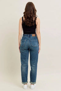 Judy Blue - High Waist Vintage Wash Jogger With Navy Drawstring