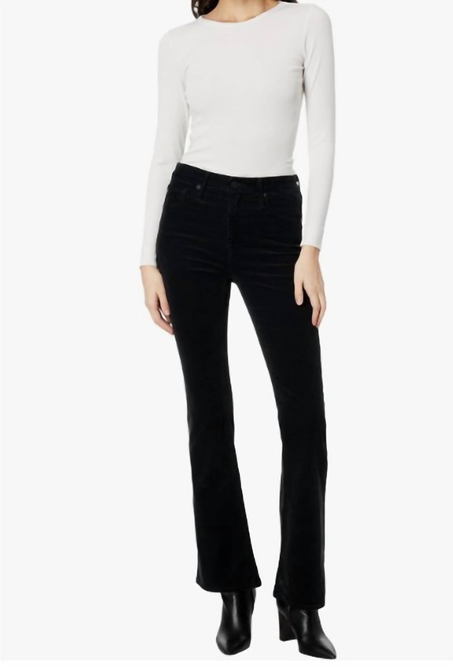 Ag Jeans - Farrah Boot High Rise Black Corduroy