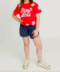 Belle Cher - Kid's Red Play Ball Sequin Shirt