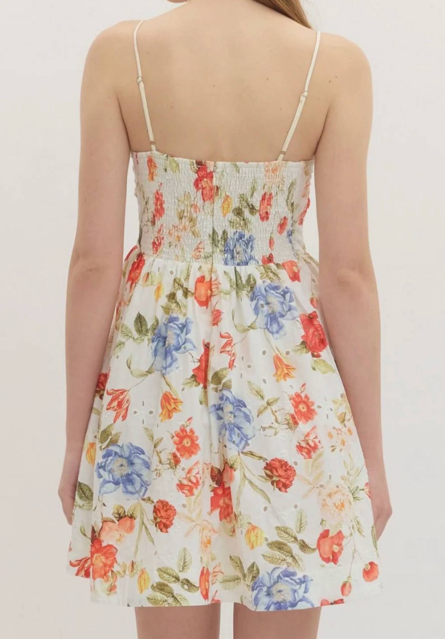 Entro - Women's Sorelle Floral Ruched Mini Dress