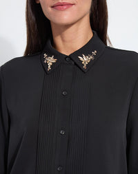 Lysse - Lizeth Embellished Tuxedo Shirt