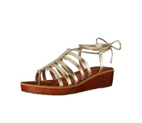 Lucky Brand - Women's Hulumi Fashion Lace Up Low Wedge Heeled Sandals