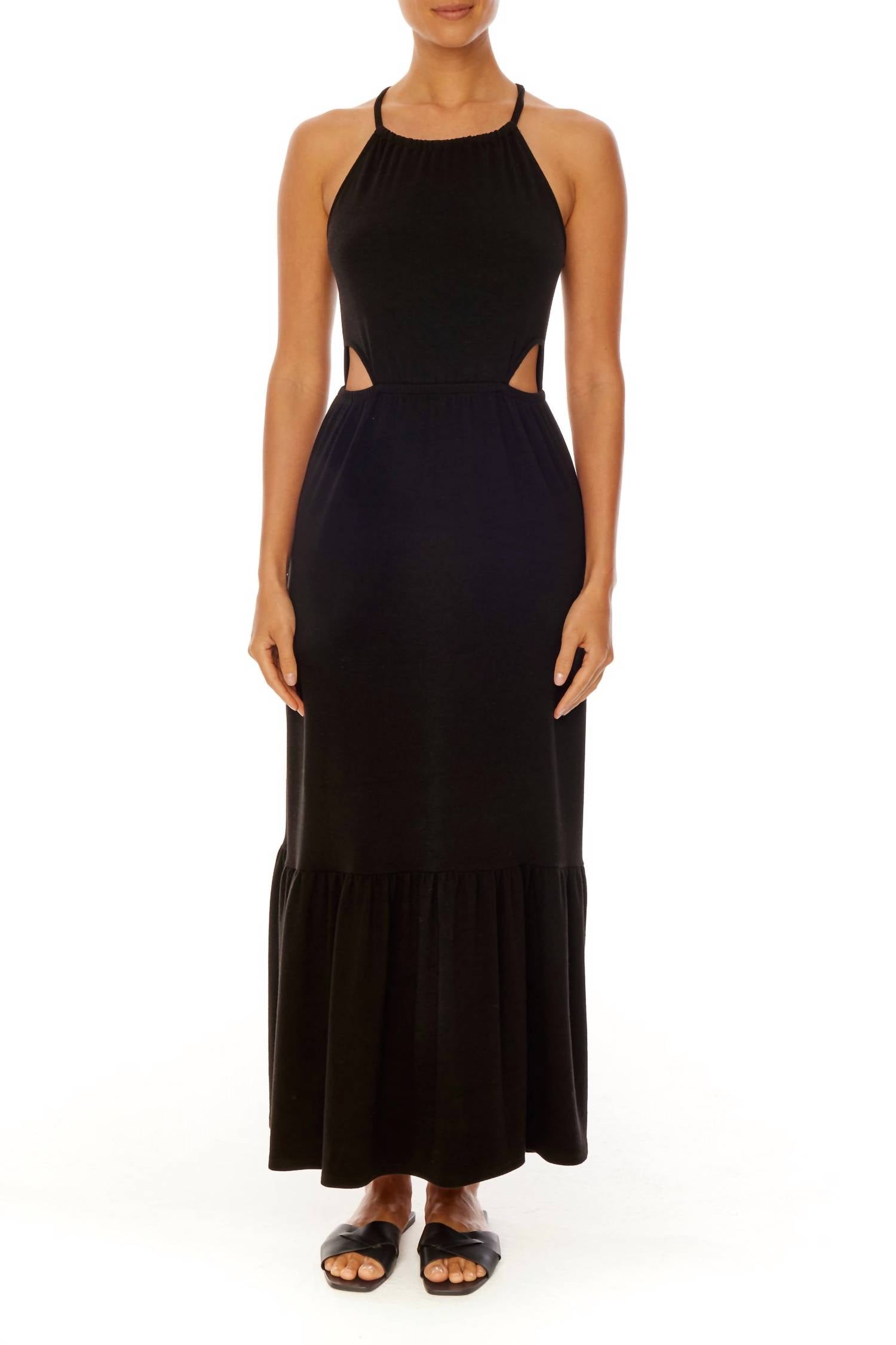 Lblc The Label - Heather High Neck Cut Out Maxi Dress