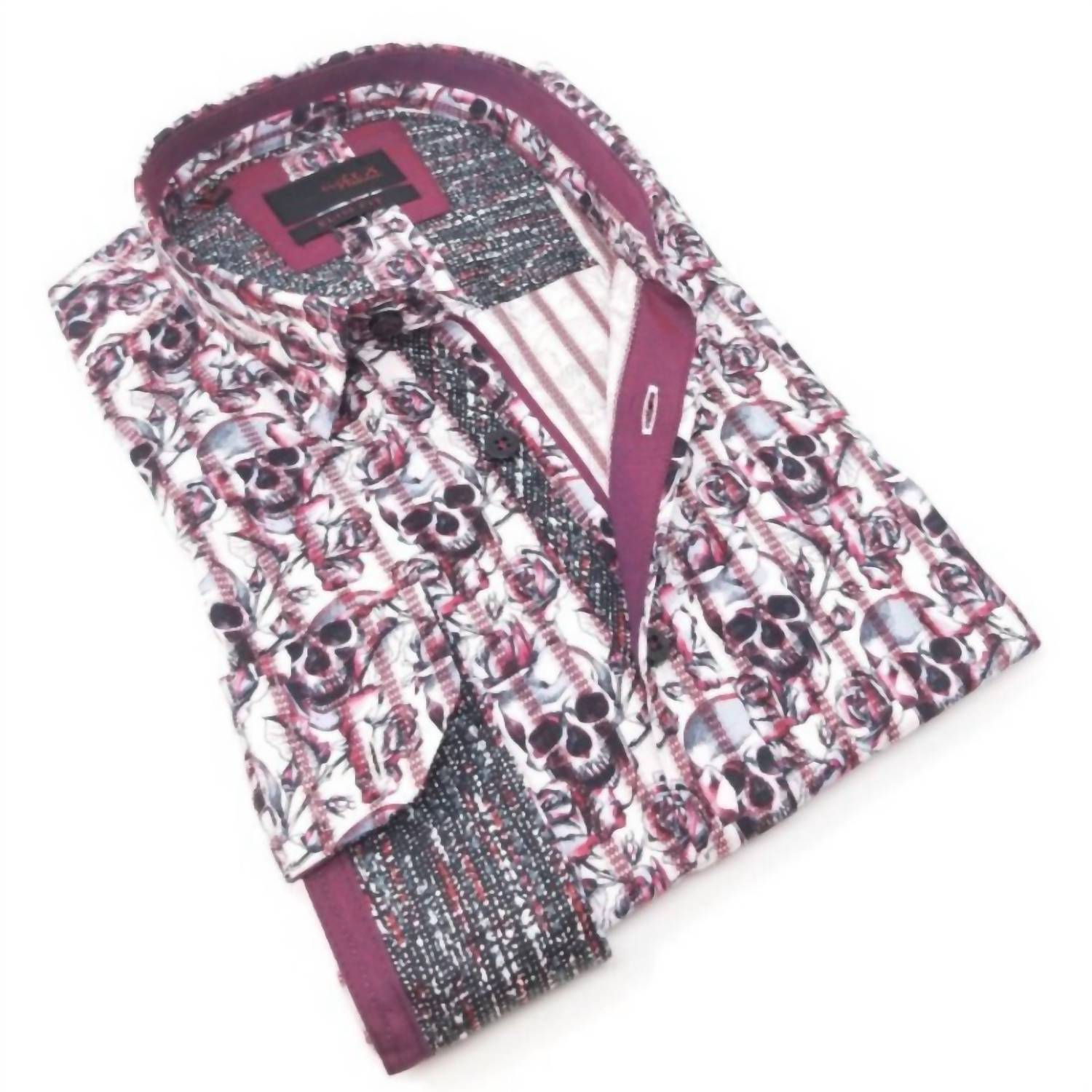 Eight X - Skull And Rose Button Down Shirt