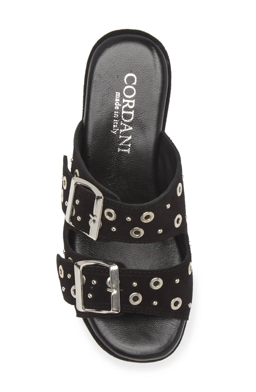 CORDANI Women's Jayne Platform Wedge Slide Sandal in black suede - women's sandal - view 5