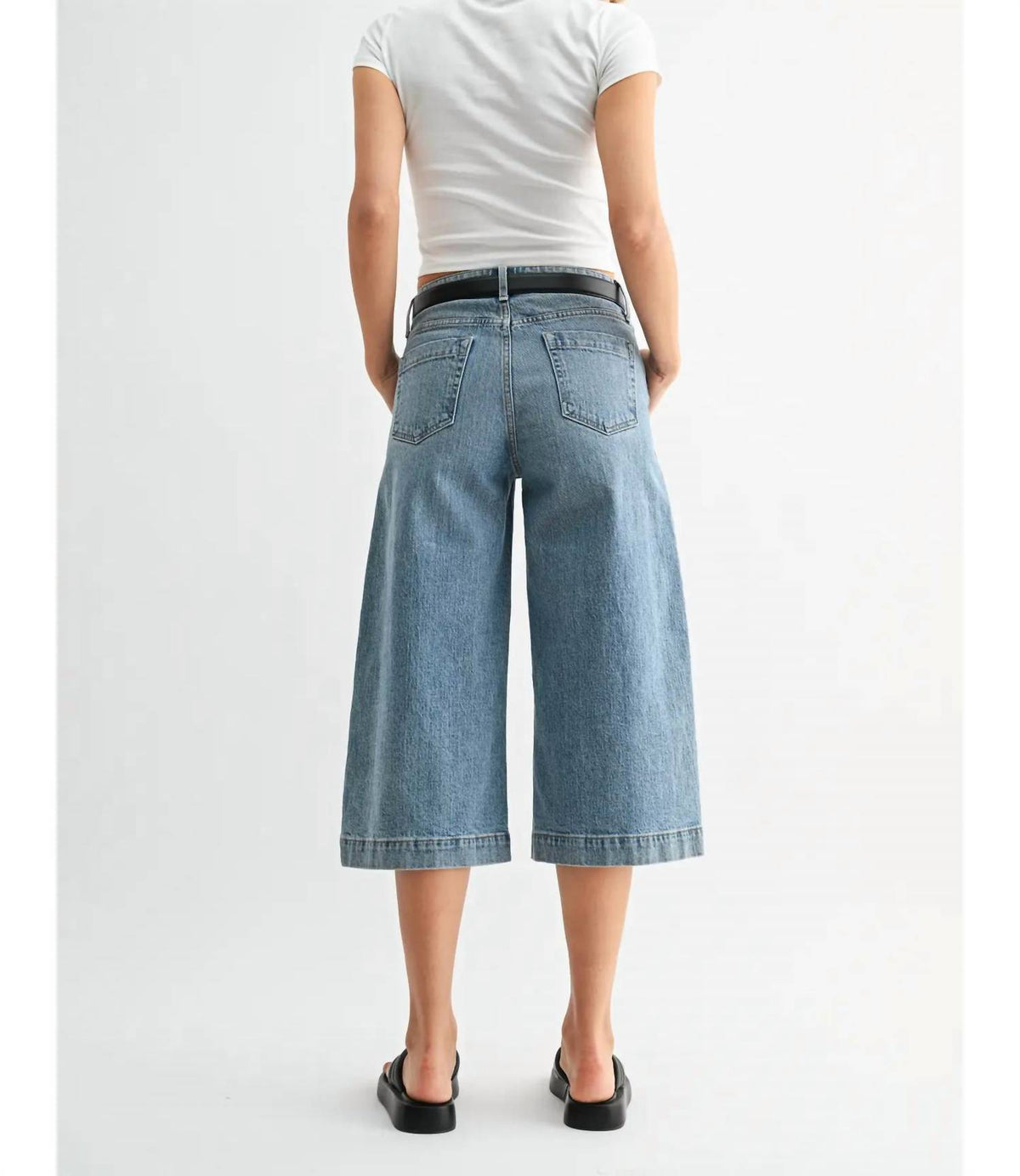 Just Black Denim - Sideseam Wide Capri Jeans