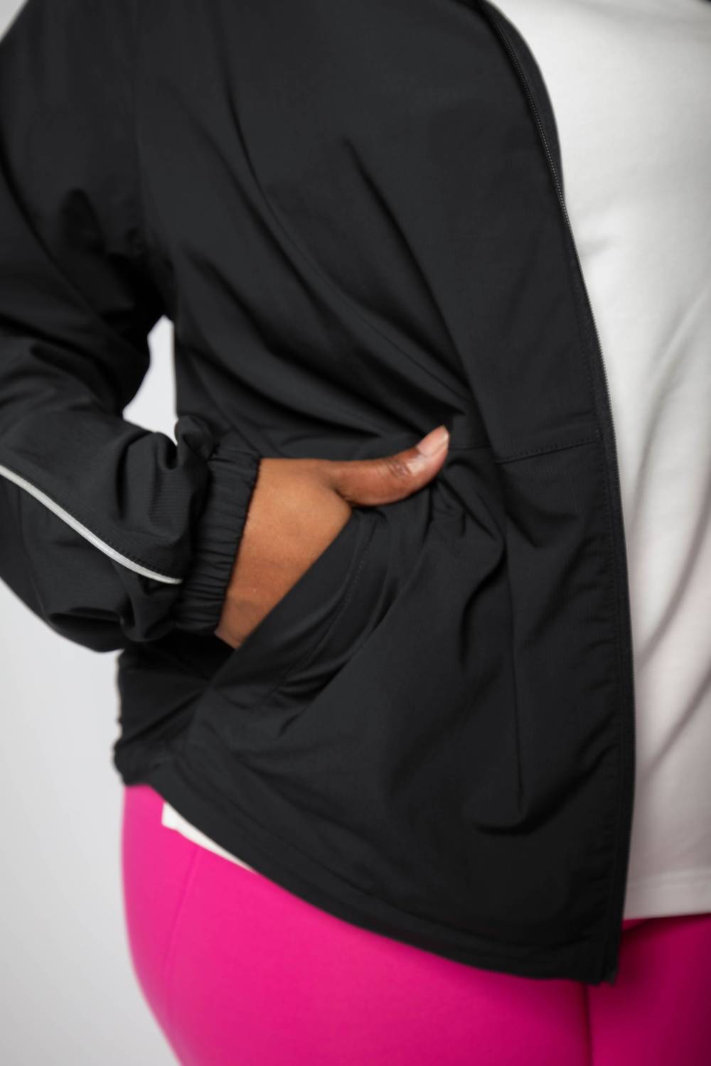Mono B - Packable Mock Neck Running Jacket