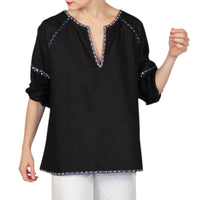 Hatch - Maternity The Embroidered Peasant Top