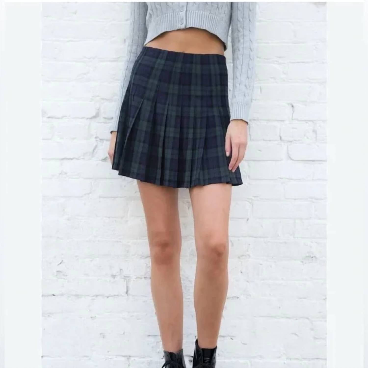 Katie J Nyc - Heather Plaid Skirt