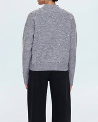 PISTOLA Aura Sweater in charcoal diamonte 2 - women's sweater - detail view
