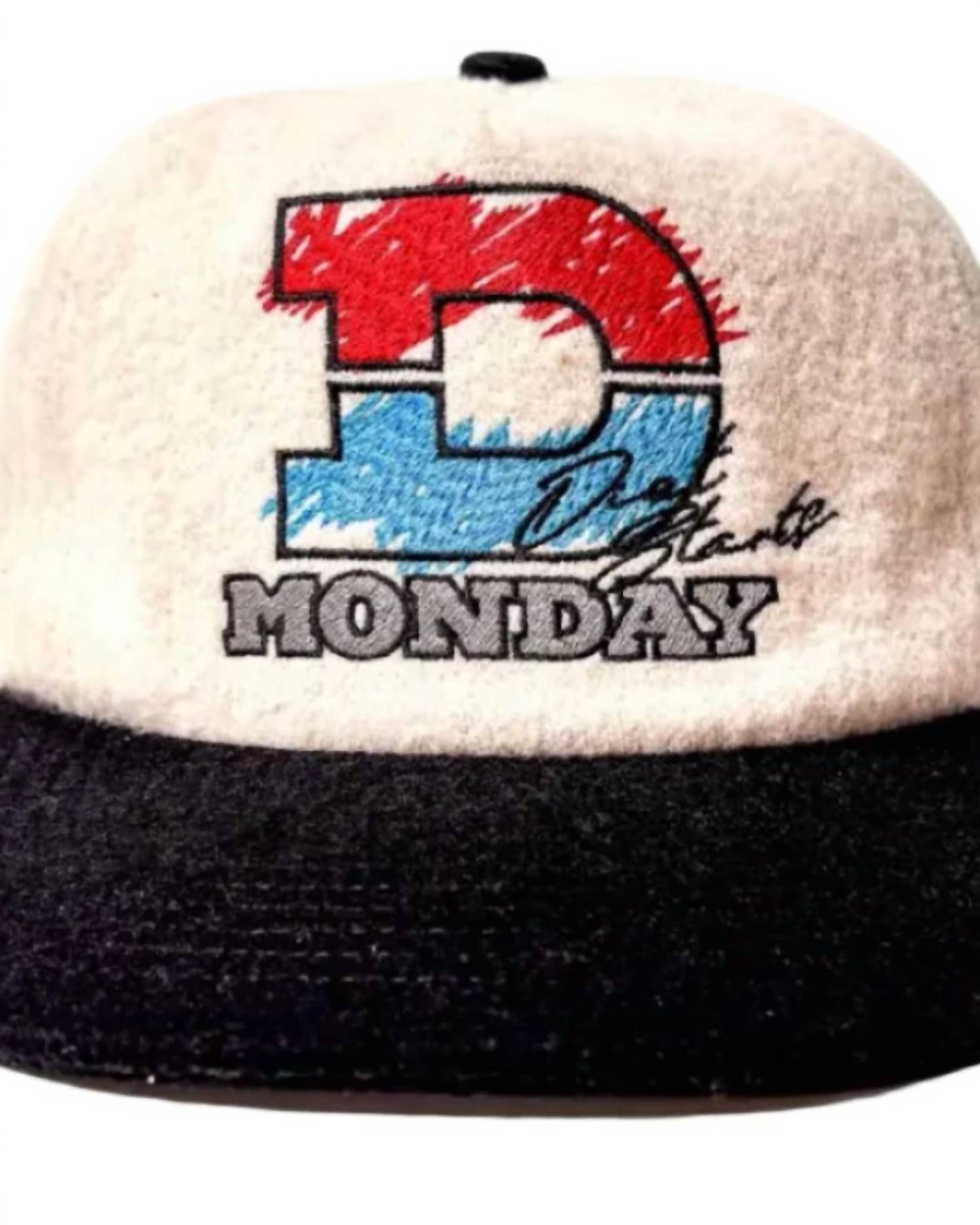 Diet Starts Monday Men's Dsm Racing Hat in cream - men's hat - detail view