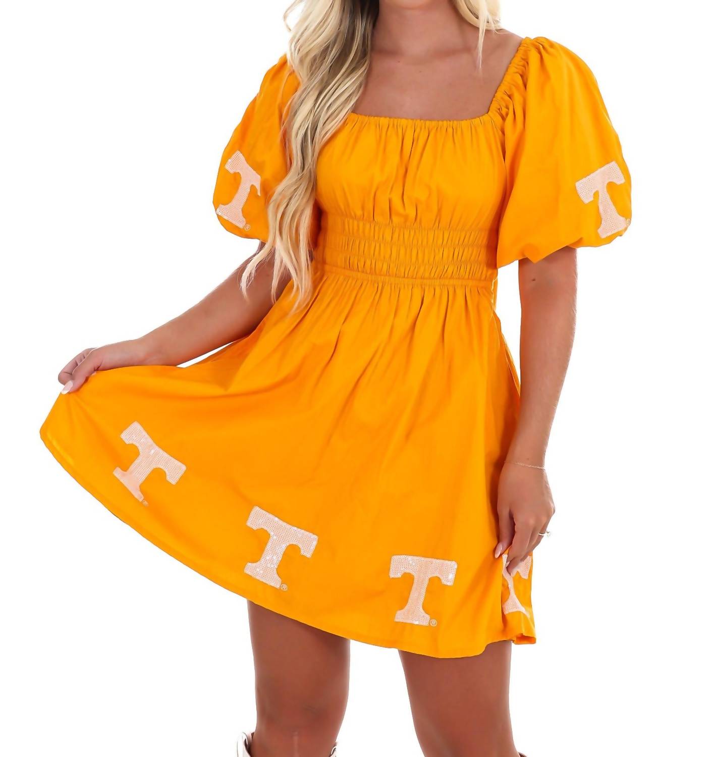 Stewart Simmons - University Of Tennessee Puff Sleeve Mini Dress