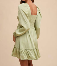 Anniewear - Front Twisted Satin Mini Dress