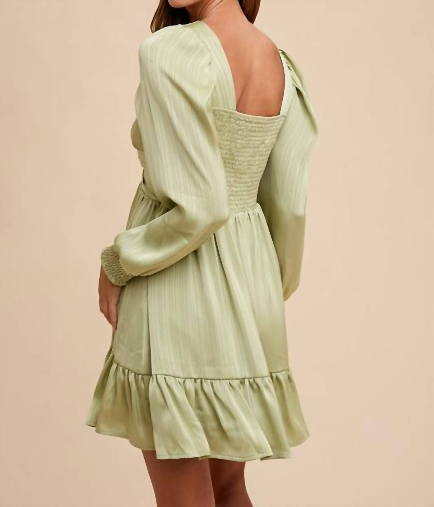 Anniewear - Front Twisted Satin Mini Dress