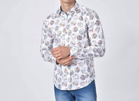 Eight X - Multicolored Waffle Fries Button Down Print Shirt
