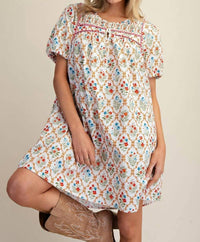 Easel - Tiny Flowers Mini Dress
