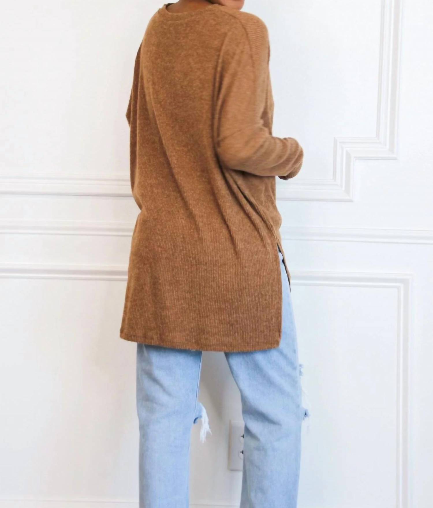Zenana - Errands To Run Ribbed Oversized Lightweight Sweater