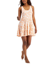 Jenni By Jennifer Moore - Printed Sleeveless Tiered Chemise Nightgown