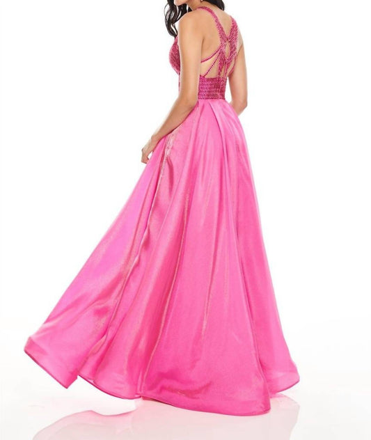 Rachel Allan - Beaded Fit And Flare Prom Gown