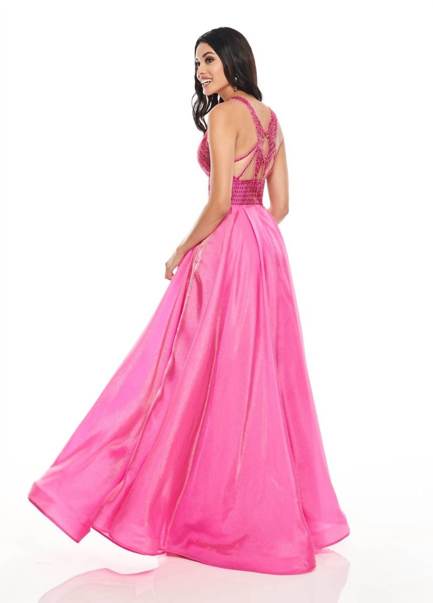 Rachel Allan - Beaded Fit And Flare Prom Gown