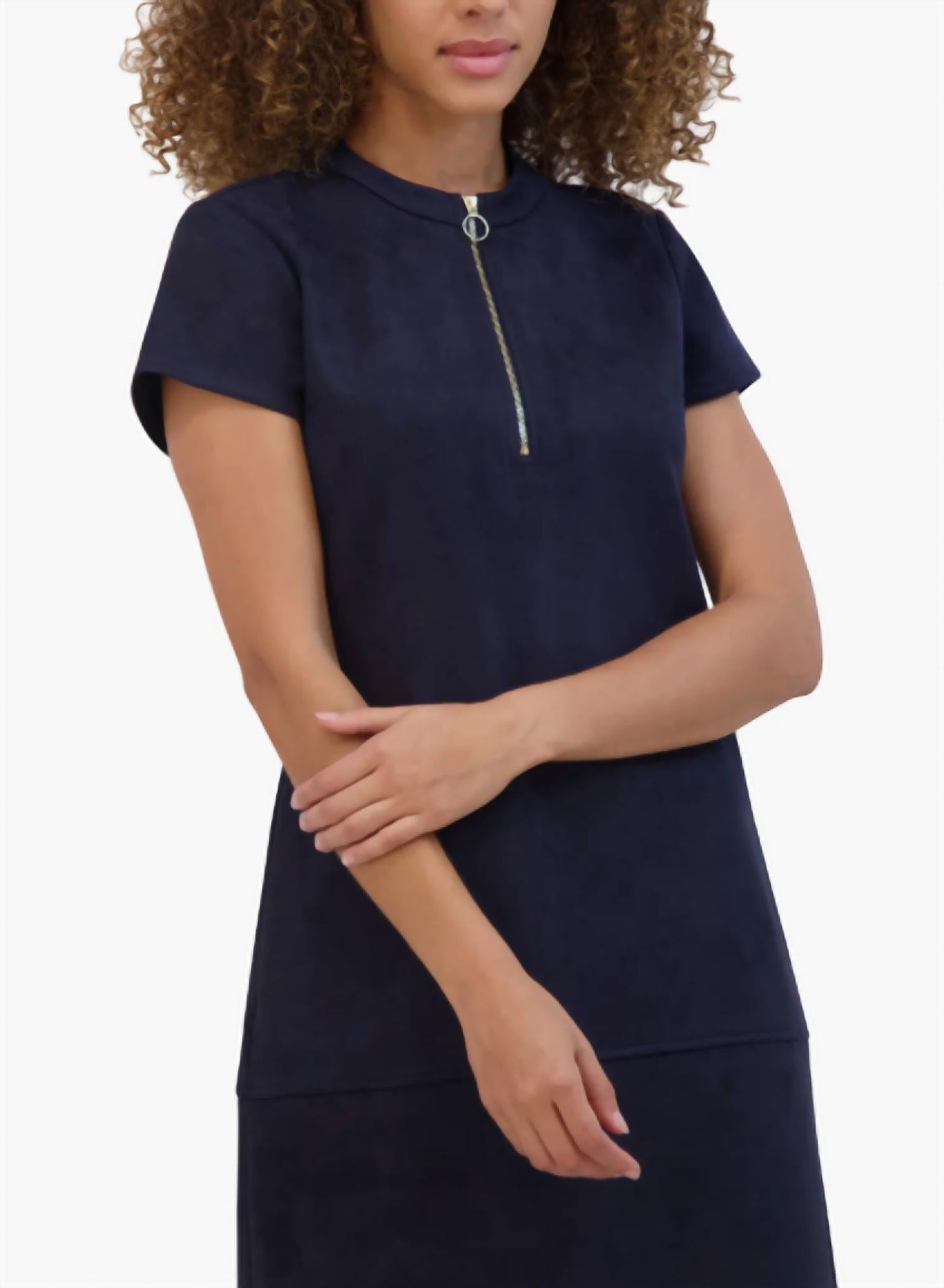 Kensie - Faux Suede Shift Dress