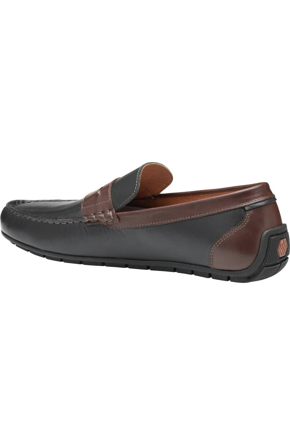 JOHNSTON & MURPHY Men's Beck Penny Loafer in black mahogany full grain - men's loafer - alternate view