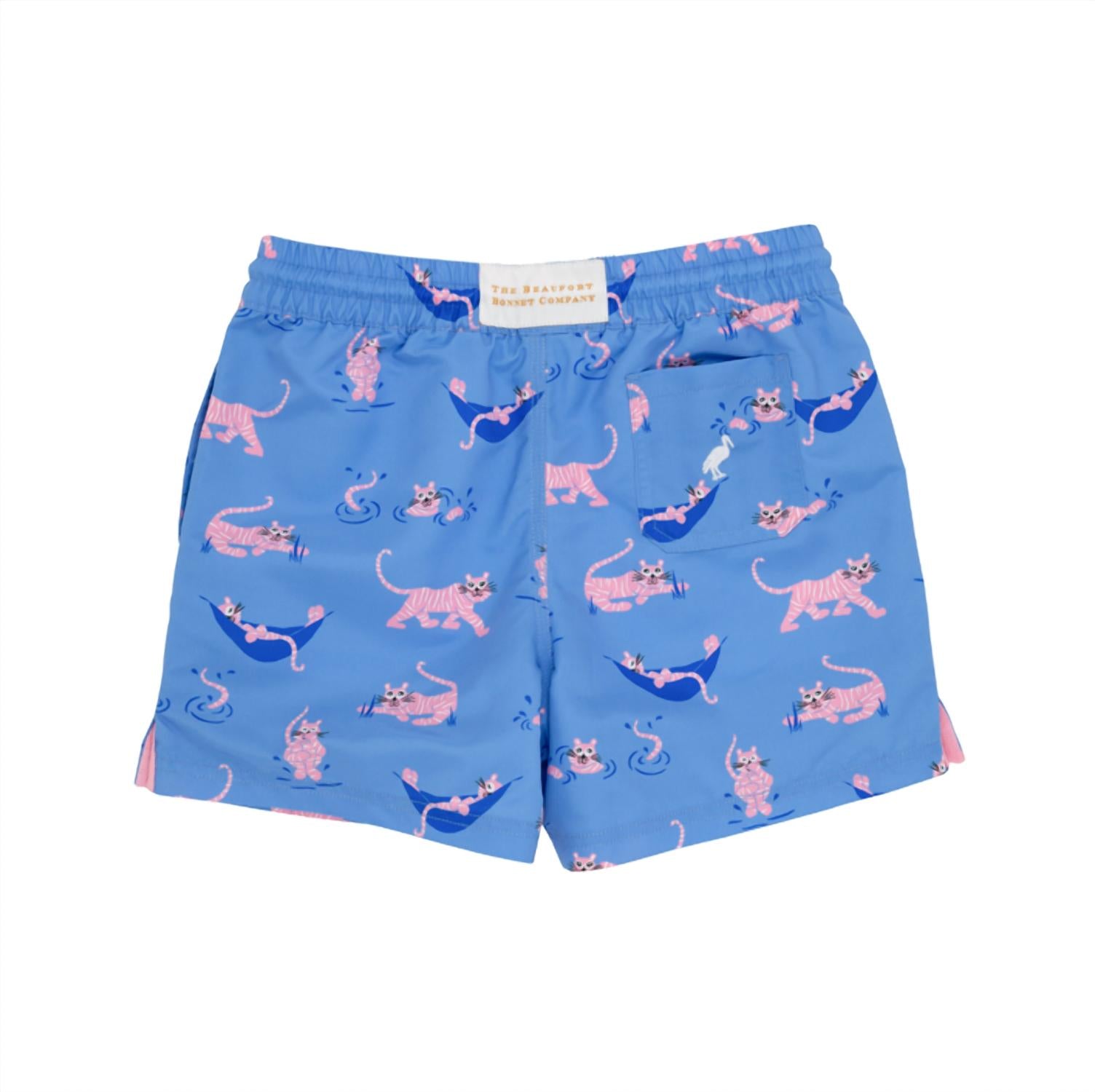 The Beaufort Bonnet Company Boys Tortola Swim Trunks in wild one - kids' item - detail view
