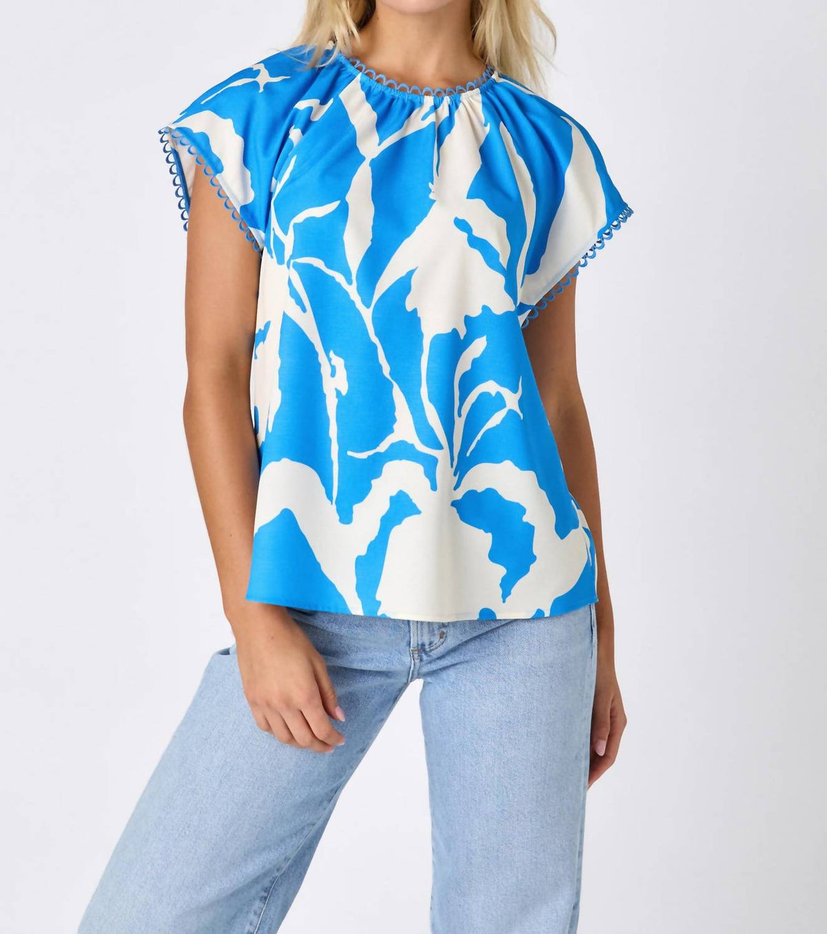 Crosby By Mollie Burch - Bess Scalloped Lace Trim Top